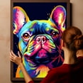 thumbnail image 6 of French Bulldog Canvas Framed Gifts For Dog Lover Watercolor Dog Canvas Birthday Gifts For Father Hanging Decorations Retro Home (Gifts For Dad), 6 of 6