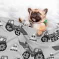 thumbnail image 3 of Yiaed Gray Tractor Print Dog Blankets-Cat Blanket Washable for Couch Protection,Puppy Blanket, Soft Plush Reversible Throw Furniture Protector-Large, 3 of 8