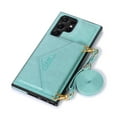thumbnail image 3 of Samsung Galaxy S22 Ultra Case with Crossbody Wallet Case with Card Slots, Dteck PU Leather Kickstand Protective Cover with Lanyard Strap for Samsung Galaxy S22 Ultra 6.8 inch 2022,Mint, 3 of 5