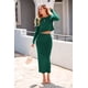 thumbnail image 5 of Conjunto de Suéter de 2 Piezas para Mujer PRETTYGARDEN Verde Oscuro Talla S, 5 of 8