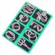 thumbnail image 1 of Rompecabezas de anillos chinos | Juego de rompecabezas de metal de 8 piezas | Juego de anillos de hierro entrelazados para niños y adultos | Juguete educativo para pensar, 1 of 1