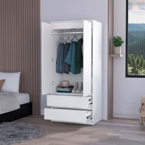 Newboti Furniture White 2-Drawer Armoire 28370