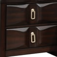 thumbnail image 3 of Transitional Style Wood Nightstand with 2 Drawers Espresso Brown - Saltoro Sherpi, 3 of 7