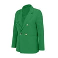 thumbnail image 5 of Rohuuque Blazers for Women Business Casual Long Sleeve Notch Lapel Open Front Suit Jacket Work Office Blazer with Pockets Green, 5 of 6