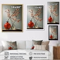 thumbnail image 4 of Designart "Enigmatic Charisma Of Coral Vases" Abstract Still Lifes Floater Framed Wall Art Living Room, 4 of 5