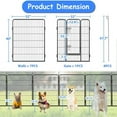 thumbnail image 4 of 40"Heigh Heavy Duty Dog Playpen, Outdoor Indoor Dog Fence for Large Dogs, Dog Kennel Pet Playpen with Doors 8 Panels Metal Exercise Pens, Puppy Playpen Temporary Camping Fence for Yard, Garden, 4 of 9