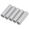 thumbnail image 3 of Female Thread Coupling Nuts, Glossy Finish 304 Stainless Steel Multifunctional Round Coupling Nut 5PCS  For Mechanical Repair, 3 of 8