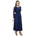 thumbnail image 3 of Bimba Women's Cotton Smocked Waist Long Casual Maxi Dress, 3 of 6