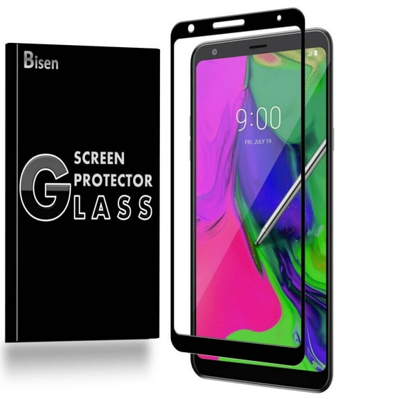 [2-Pack] For LG Stylo 5 [BISEN] FULL COVER Tempered Glass Screen Protector, Anti-Scratch, Anti-Shock, Shatterproof, Bubble Free