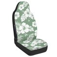thumbnail image 2 of Uourmeti Washable Car Seat Cover for Auto Polyester Elastic Back Vehicle Seat Covers, Green Hibiscus Floral Pattern, 2 of 12
