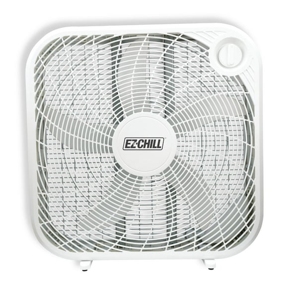 Ventilador de caja EZ-CHILL de 20 pulgadas, ventilador de ventana con circulación de aire de fuerza total de 3 velocidades, ventilador de piso, ventilador de dormitorio, ideal para el hogar, dormitori