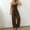 Brown, variant on Women's Jumpsuits 2026 Summer Casual Sleeveless Solid Spaghetti Strap Wide Leg Rompers with Pockets Dressy Beach Vacation Outfits