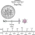 thumbnail image 5 of Body Candy Pink CZ Gem Snowflake Glam Barbell Tongue Ring Stainless Steel for Women, 5 of 5