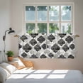 thumbnail image 3 of Black Geometric Moroccan Tier Curtains 24 Inch Length, Abstract Grey Ombre Modern Cafe Short Curtains for Bathroom Over Sink, Small Kitchen Curtain Light Filtering Tiered Drapes 2 Panels 27.5"Wx24"L, 3 of 8