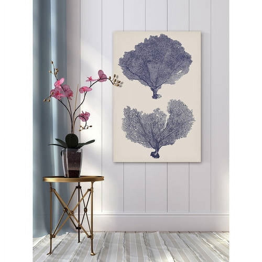 Marmont Hill "Indigo Seafans II" Painting Print on Wrapped Canvas