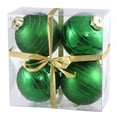 thumbnail image 5 of Vickerman 3" Pewter Ball w/Glitter Asst 4/Box Ball Ornament, 5 of 7