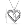 thumbnail image 2 of Guodhu Silver Plated Heart Letter Necklace Pendant Heart Initial Necklace Gift for Women Christmas Anniversary Birthday Jewelry Gifts for Wife Girlfriend Her Mom, 2 of 3