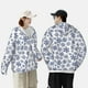 thumbnail image 4 of Balery Dark Blue Snowflakes Sudadera ligera de manga larga con capucha y protección solar UPF 50+ para hombre y mujer, ideal para pesca y running-3X-Large, 4 of 7
