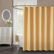 Mainstays Square Dobby Linear Geo Shower Curtain, Golden Curry Yellow, 72" X 72", Polyester