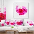 thumbnail image 4 of Designart Pink Hand drawn Rose on White - Floral Throw Pillow - 16x16, 4 of 5