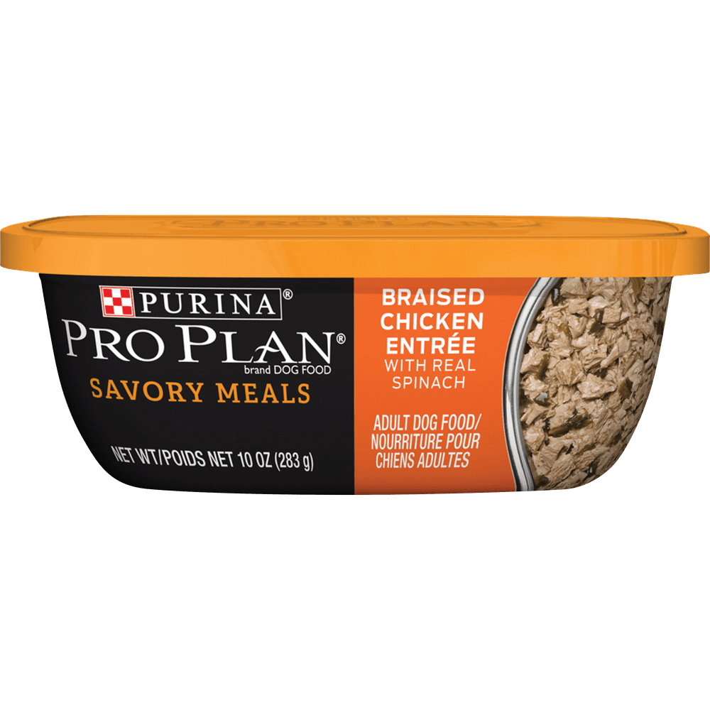 (8 Pack) Purina Pro Plan Wet Dog Food, Savory Meals Braised Chicken