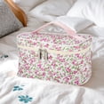 thumbnail image 5 of Unique Bargains Quilted Makeup Bag Rose Red Floral Makeup Bag Cute Makeup Bag Cosmetic Bags for Women Girls, 5 of 7