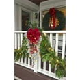 thumbnail image 7 of laqbezok Christmas Teardrop Swag with Lights, 23" Red Artificial Christmas Swag with Velvet Bow and Baubles, Artificial Winter Swag Garland for Outdoor Front Door Window Stair Decoration (Red), 7 of 7