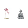 thumbnail image 1 of Estatua de flamenco de resina con estatua de mono, figura en miniatura, escultura, adorno, resina realista, decorativa para el hogar, jardín, oficina, 1 of 8