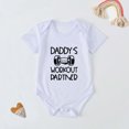 thumbnail image 2 of Body De Bebé Canastilla Onesies Para Niños Pequeños Niñas Niños Camiseta De Manga Corta Con Estampado De Letras Mono Mameluco Blanco Odeerbi LM103-6106, 2 of 7