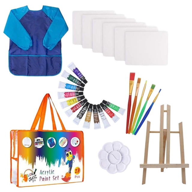 de pintura para niños, suministros de pintura, para , dibujar, proyectos de manualidades, etc., motivar la imaginación y - Azul Gloria Delantal de pincel de pintura para niños
