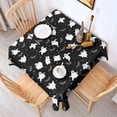 thumbnail image 2 of Spooky Halloween Ghosts Pattern Square Tablecloth,Waterproof Square Table Cover,Wipeable Spillproof Washable Table Cover for Home Kitchen Party Decor 42"X42"(107x107cm), 2 of 6