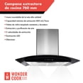 thumbnail image 2 of Campana Extractora de cocina Wonder Cook Acero Inoxidable LED plateado 78x40 cm, 2 of 7