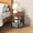 Gray, variant on 3-Tier Modern Round Computer Desk, Sturdy Iron Frame Home Office Workstation with Removable Fabric Storage Basket for Small Spaces