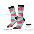 thumbnail image 4 of KLL Watermelon Print Cool Socks Men's Women's Crew Socks Funny Crazy Novelty Stockings, 4 of 6