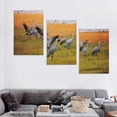 thumbnail image 4 of Nawypu Framed Wall Art Ready to Hang Sandhill cranes Grus canadensis dancing in a Wisconsin farm field in Canvas Print Artwork Wall Art Painting Pictures Décor Modern Poster 12''x16''X3 Panels, 4 of 4