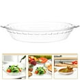thumbnail image 6 of NUOLUX 8 Inch Glass Pie Plate Pie Baking Dishes Transparent Microwave Oven Plate for Household Kitchen, 6 of 6