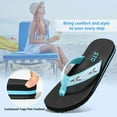thumbnail image 4 of STQ Women Flip Flops for Women Summer Quick Dry Thong Sandals with Memory Foam Black Teal Size 9, 4 of 7