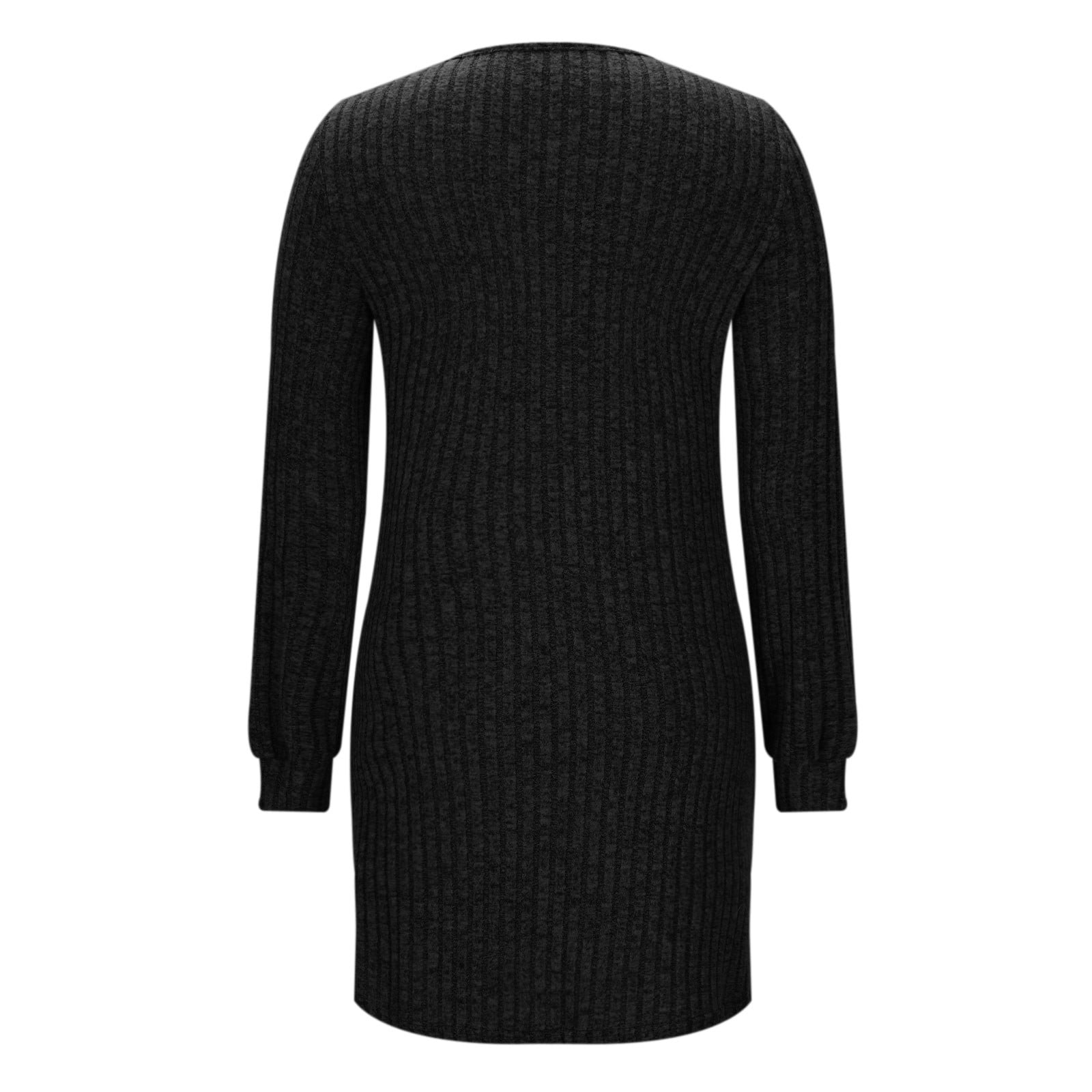 Jinhomg Lace Dresses for Women Long Sleeve Eyelet Ribbed Knit Mini Dress Loose Fit Casual Dresses Spring Clothes Outfits