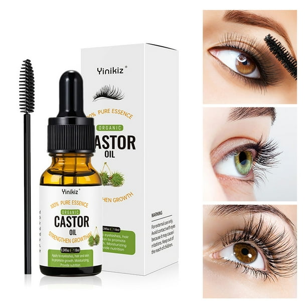 Essential oil Organic Castor Conceal Thin Reveal Fuller Eyebrows Thicker Eyelashes Hair Growth