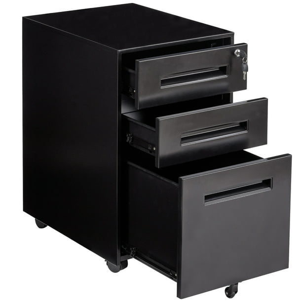 Rolling A4 File Cabinet Sliding Drawer Metal Office Document Holder Office Organizer Walmart Com Walmart Com