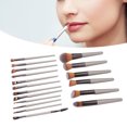 thumbnail image 1 of Aplicador de Cosméticos Tubo de Aluminio Fibra Sintética Diseño Ergonómico 18 Piezas Juego de Brochas Cosméticas de Uso Conveniente para Cejas Rubor Labios ANGGREK Otros, 1 of 8