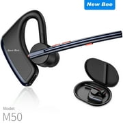 Bluetooth Headset, Wireless Bluetooth Earpiece 24H Talktime Noise Cancelling MIC, Compatible for iPhone Android Cell Phones Driving/Business/Office
