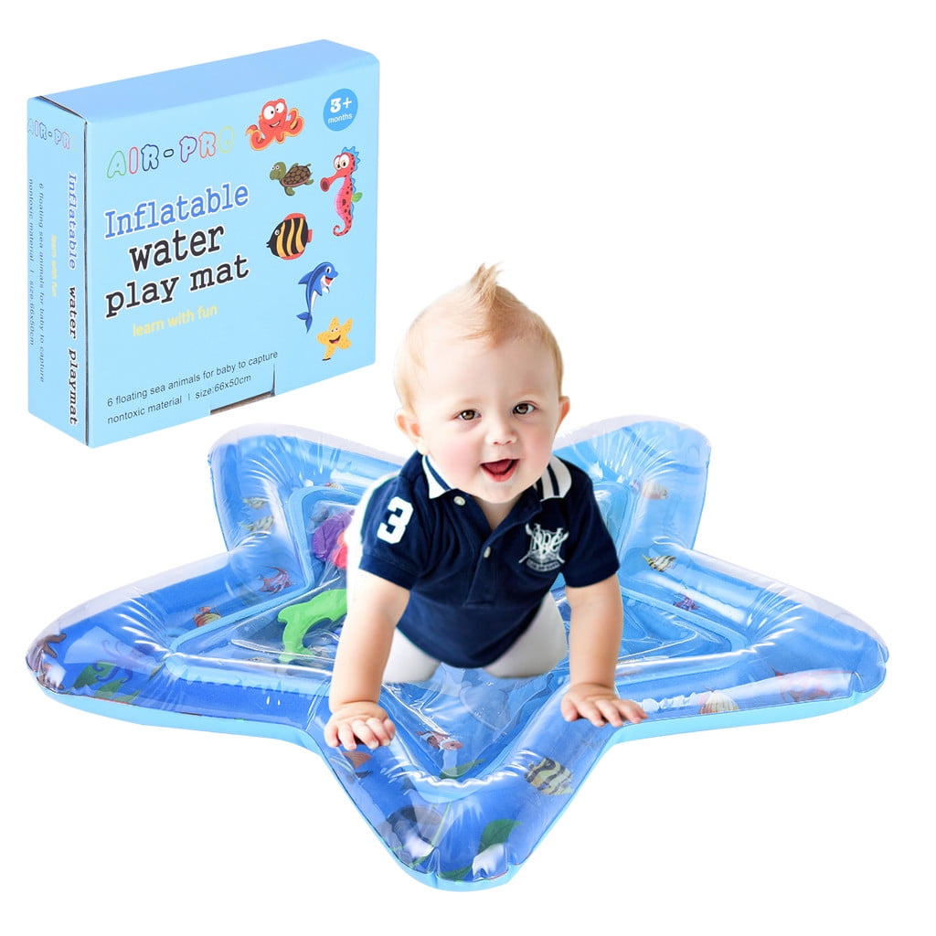 Staron Inflatable Tummy Time Baby Water Play Mat Leakproof Water Filled Baby Toys for Children