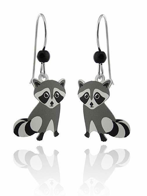raccoon earrings