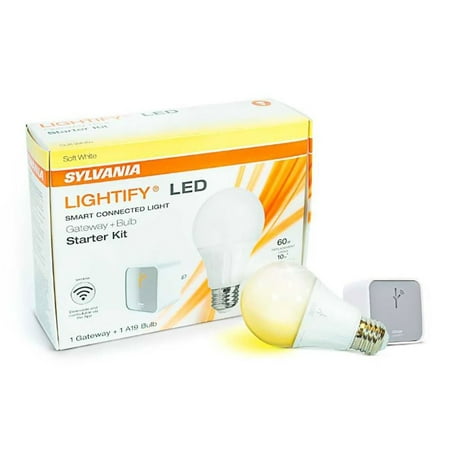Sylvania Lightify LED Smart Connection Light Gateway and A19 Bulb Starter