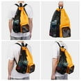 thumbnail image 7 of Drawstring Mesh Swim Backpack with Wet Pocket Lightweight Sports Equipment Bag for Swimming Gym Workout Grer Hand Carry Handle Beach Pool, Orange, 7 of 7