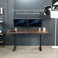 thumbnail image 5 of VIVO Electric 63”x32” Stand Up Desk, Rustic Vintage Brown Tabletop, Black Frame, 5 of 8