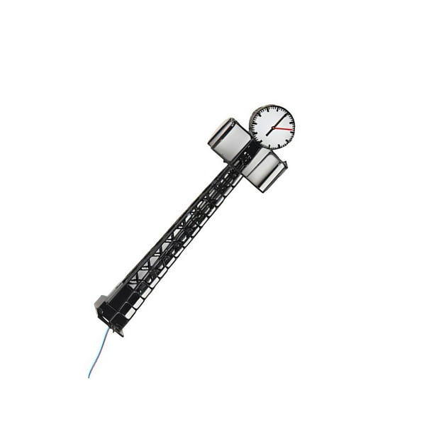 Bearachild Lámparas de reloj de plataforma, Material de Metal DIY, poste de luz en miniatura, diseño de tren, poste ligero, luces de calle, decoraciones Artesanía Tipo8 Bearachild HA064507-08