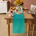 thumbnail image 2 of Teal Pink Ombre Table Runner 108 Inches, Contemporary Art Abstract Aesthetics Bed Runner Dresser Scarves Tabletop for Indoor Outdoor Parties/Ceremony/Banquet, 13"x 108", 2 of 9