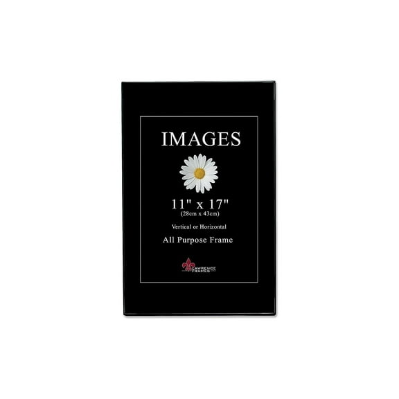 Lawrence Frames Images 11" x 17" Plastic Picture Frames Black 6/Pack (350017)